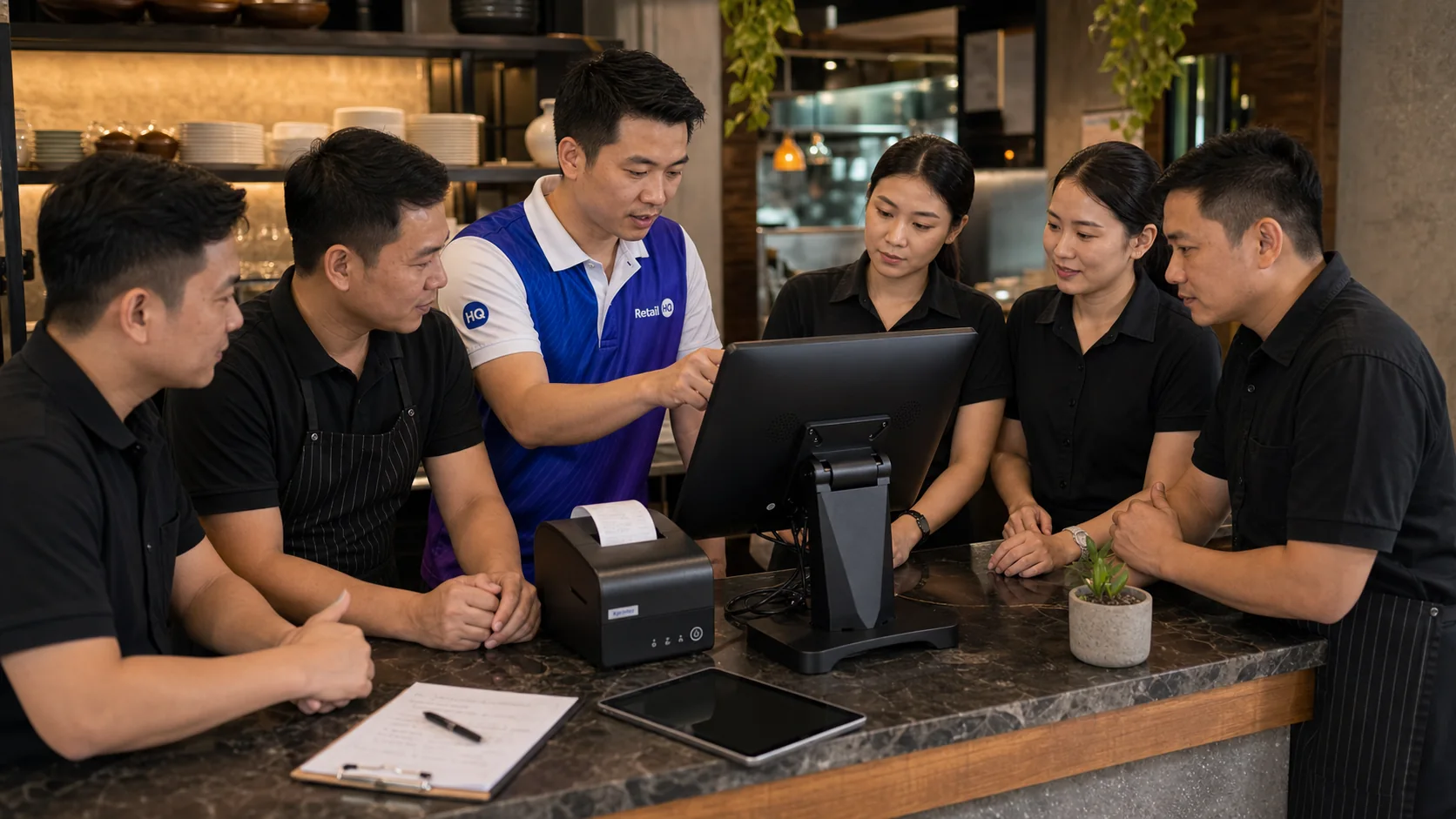 Restaurant POS hardware training and setup